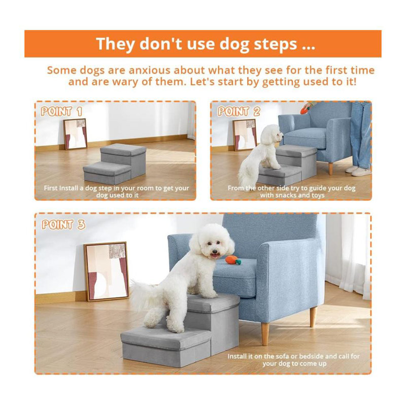 Dog step up to bed online